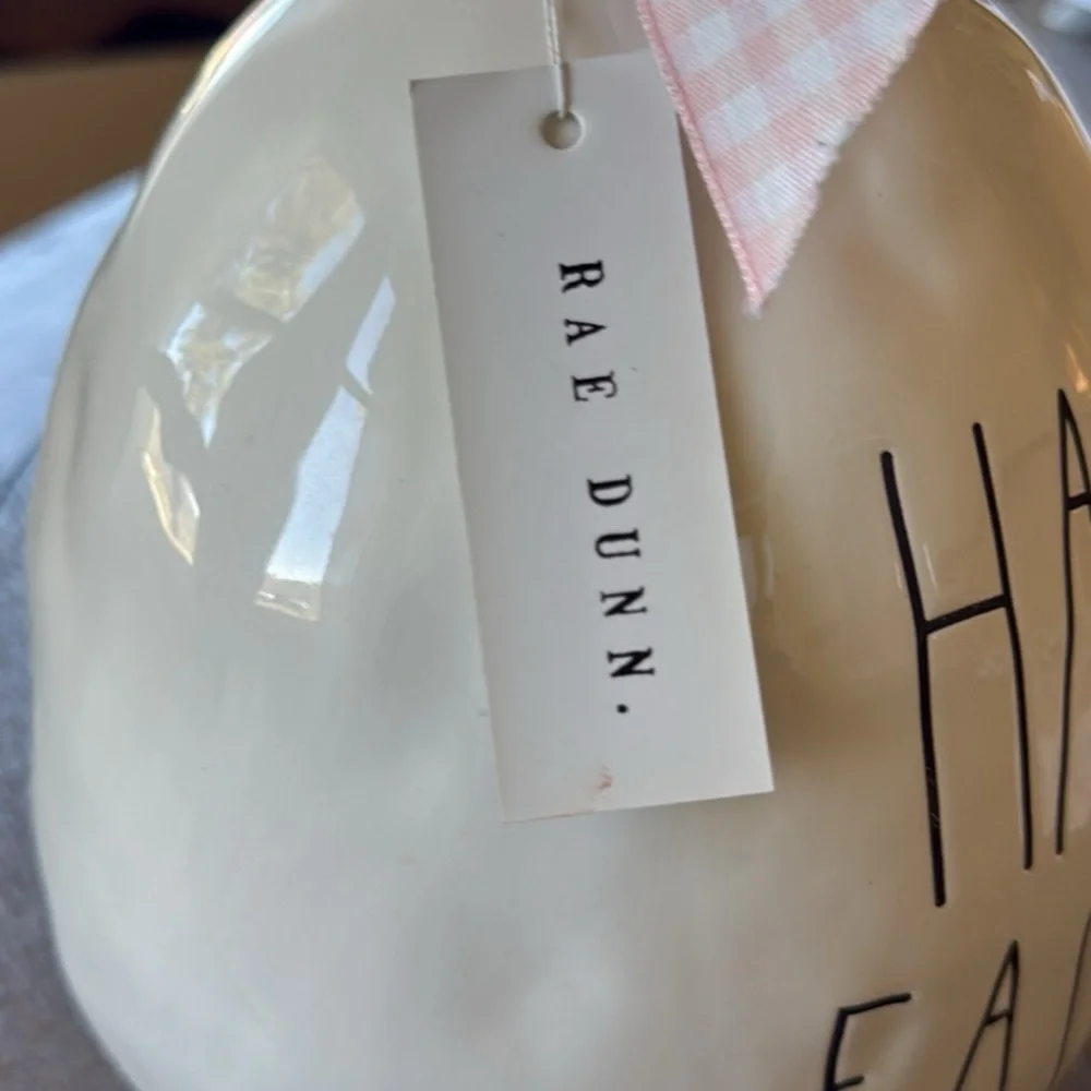 Rae Dunn Tabletop Easter Egg Hone Decor Farmhouse NWT Brunch “Happy Easter”